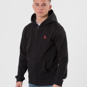 Us Polo Core Fleece Zip Hoody Huppari Musta