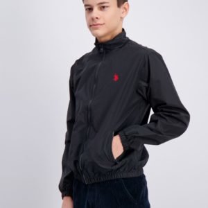 Us Polo Core Funnel Neck Jacket Takki Musta