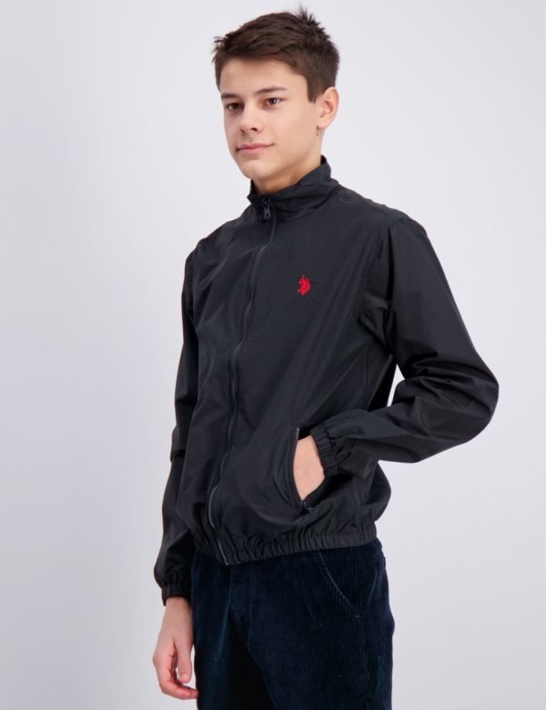 Us Polo Core Funnel Neck Jacket Takki Musta