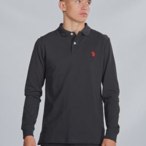 Us Polo Core Ls Pique Polo Neule Musta