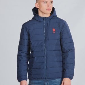 Us Polo Lightweight Puffa Jacket Hooded Takki Sininen