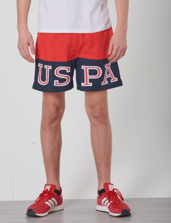 Us Polo Varsity Swim Short Uimashortsit Punainen