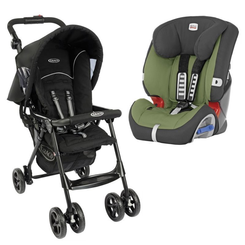 Vaunuihin + Turvaistuin Graco Citisport Lite ja Britax Multi Tech II Paketti