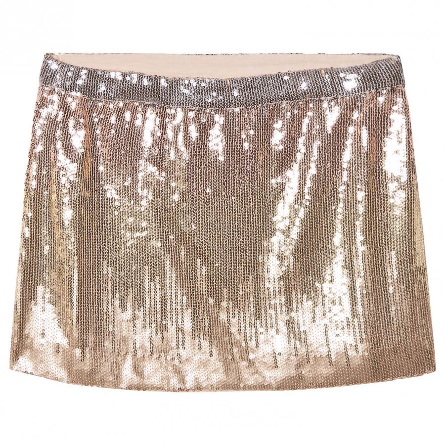 Velveteen Heidi Skirt Powder Pink Sequins Midihame