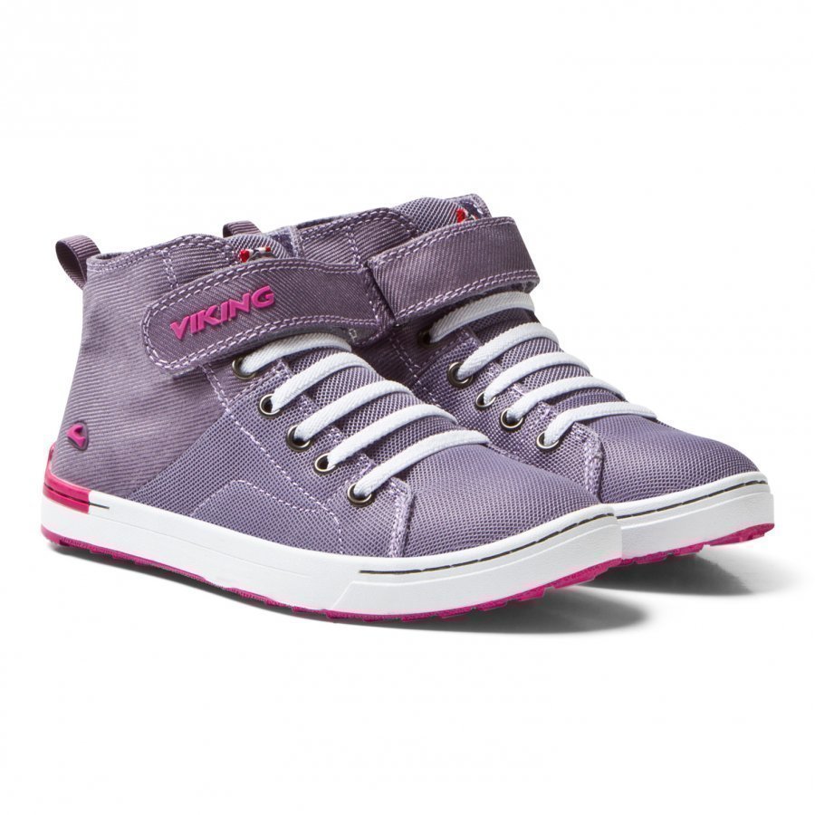 Viking Frogner Kids Mid Grey/Magenta Korkeavartiset Kengät