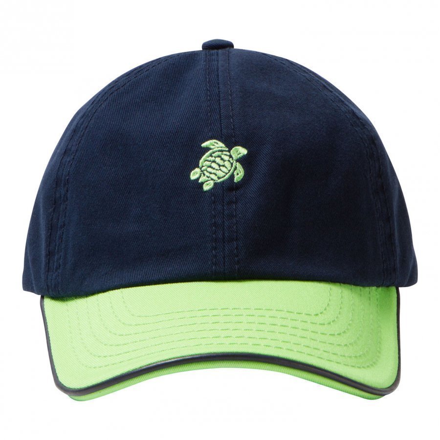 Vilebrequin Navy Green Turtle Cap Lippis