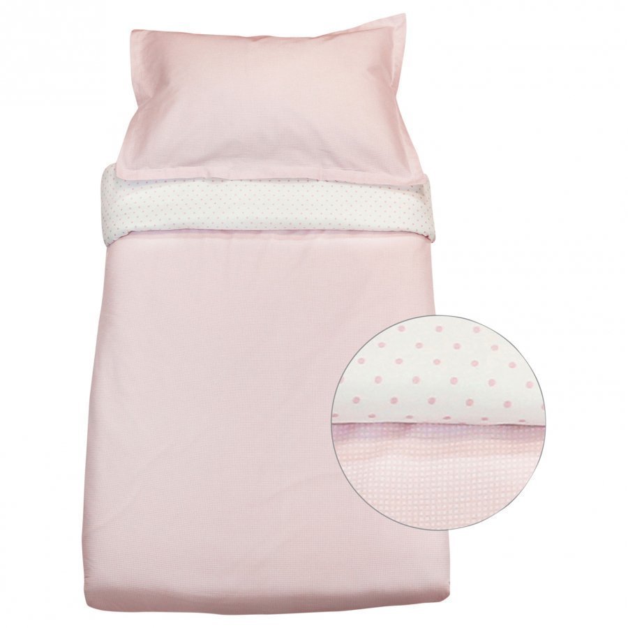 Vinter & Bloom Gingham Bassinet Bed Set Pink Rose Vuodesetti