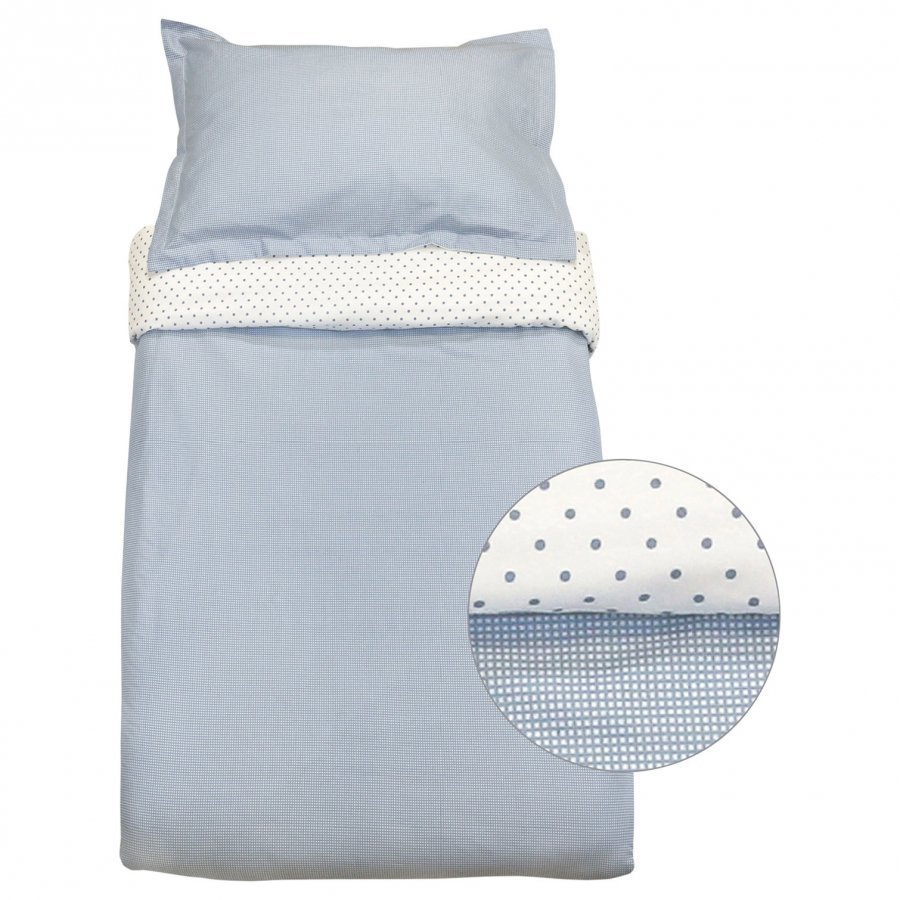 Vinter & Bloom Gingham Bassinet Bed Set Placid Blue Pussilakanasetti