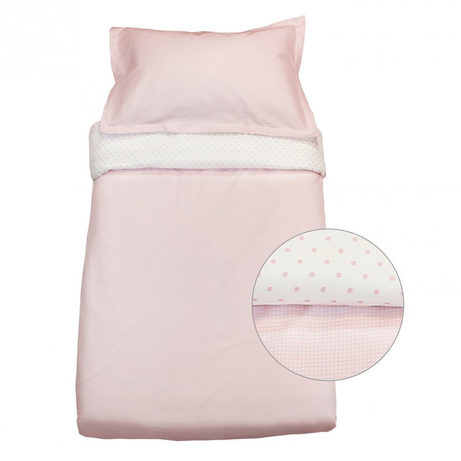 Vinter & Bloom Gingham Crib Bed Set Pink Rose Pussilakanasetti