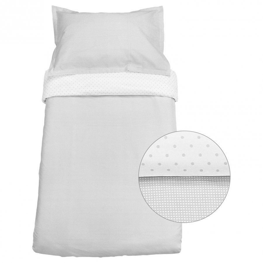 Vinter & Bloom Gingham Crib Bed Set Slate Grey Pussilakanasetti