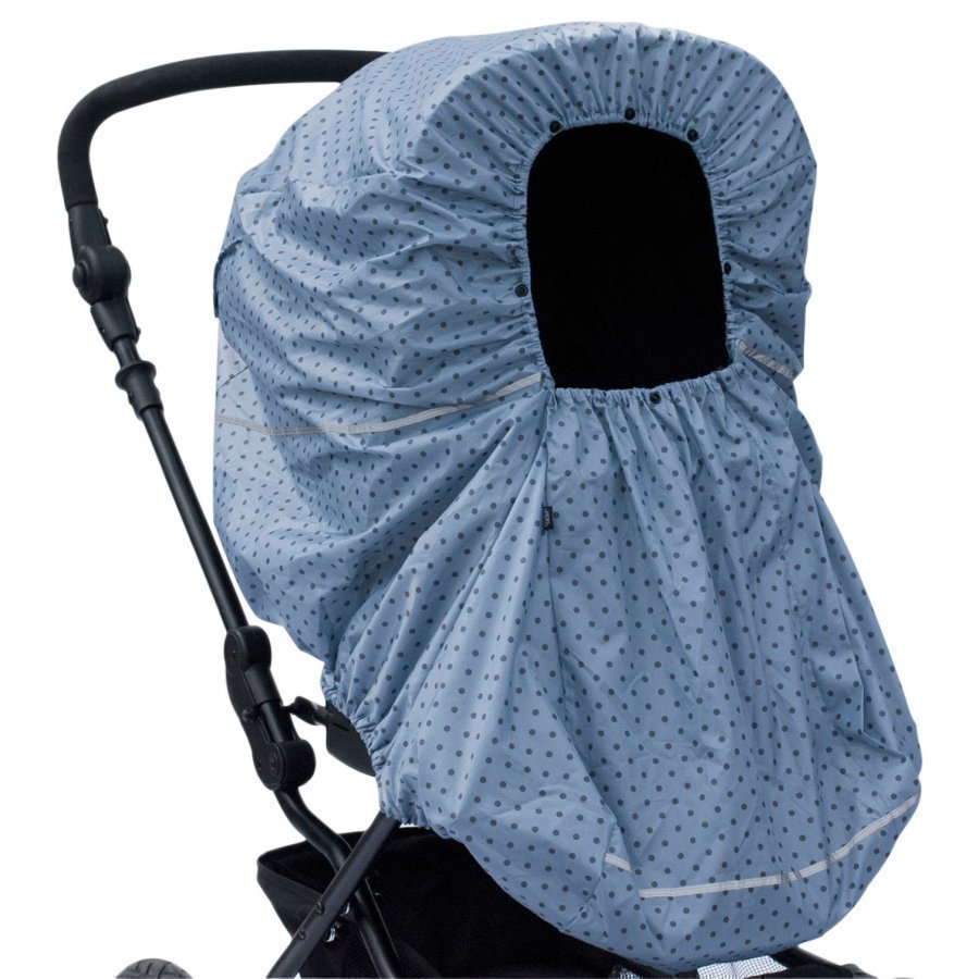 Vinter & Bloom Rain Cover Mini Dots French Blue Sadesuoja