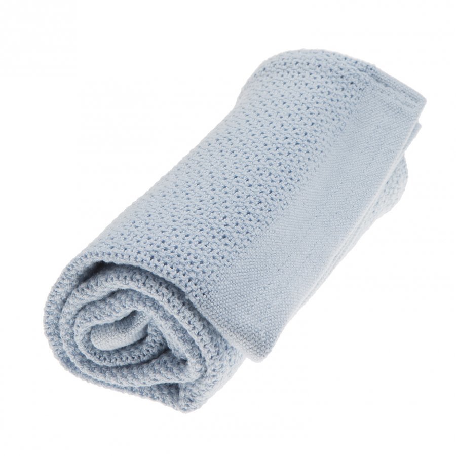 Vinter & Bloom Soft Grid Blanket True Blue Huopa