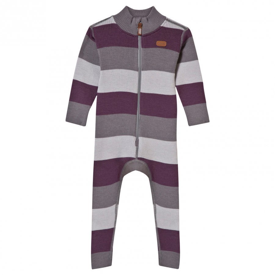 Voksi Wool Rib One-Piece Purple Potkupuku