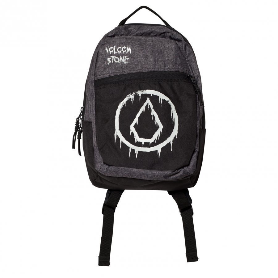 Volcom Black And Grey Branded Backpack Reppu