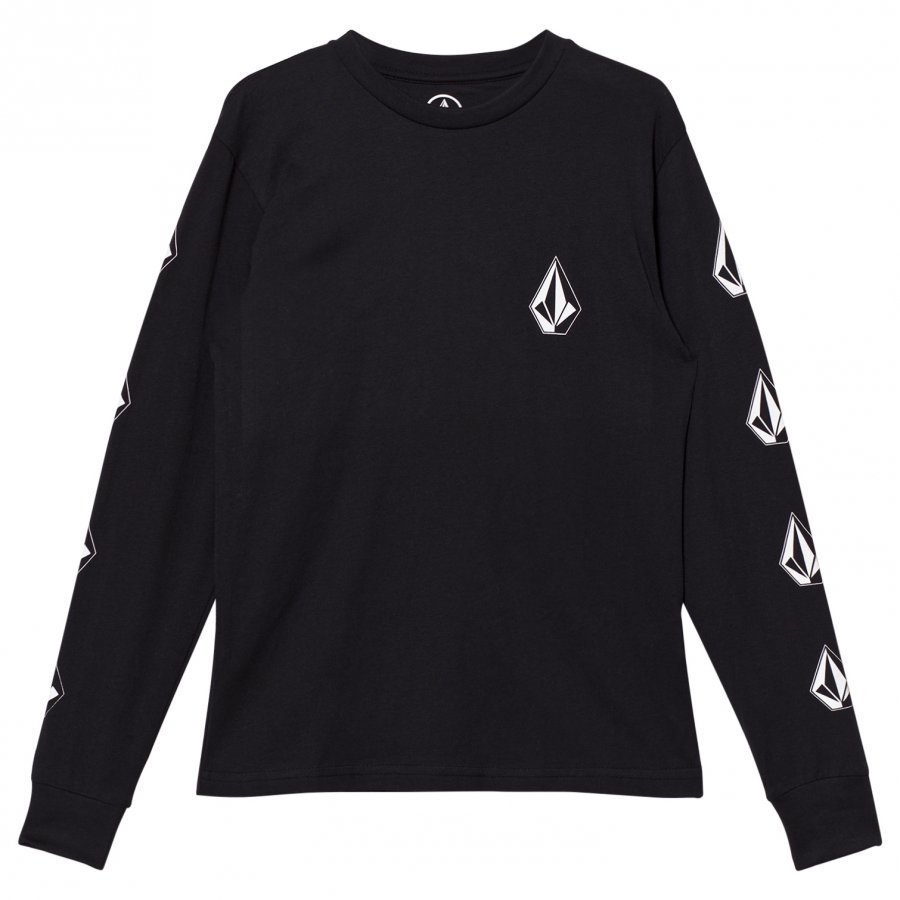 Volcom Black Deadly Stone Logo Long Sleeve Tee T-Paita