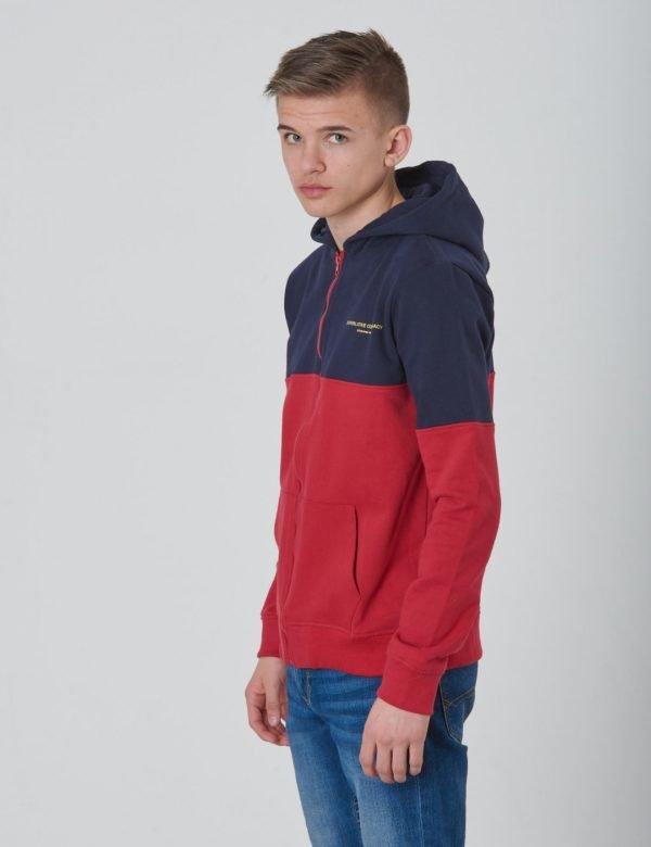 Wesc Block Zip Hoodie Jr Huppari Punainen