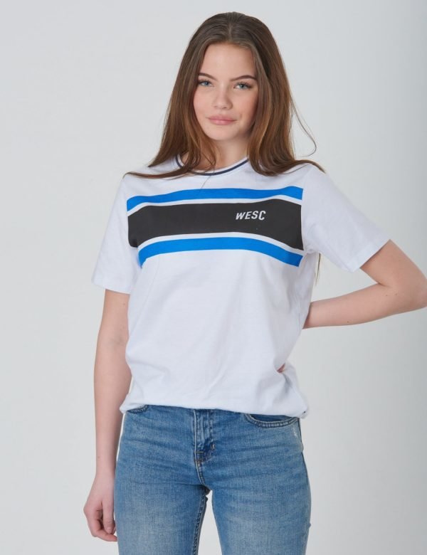 Wesc Max Chest Stripes Jr T-Paita Valkoinen