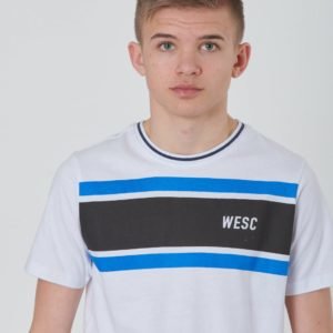 Wesc Max Chest Stripes Jr T-Paita Valkoinen