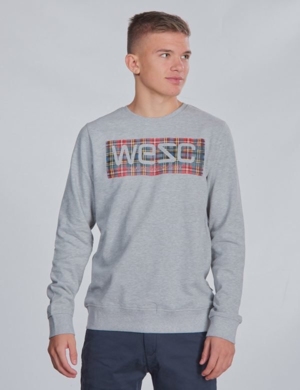 Wesc Miles Tartan Logo Neule Harmaa