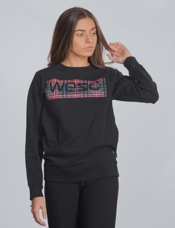 Wesc Miles Tartan Logo Neule Musta