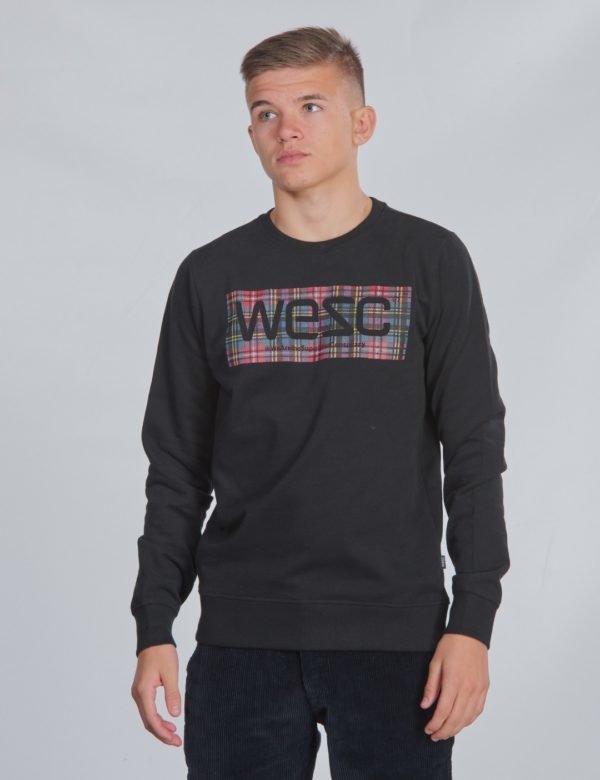 Wesc Miles Tartan Logo Neule Musta