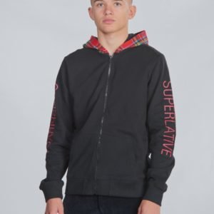 Wesc Tartan Zip Hoodie Huppari Musta