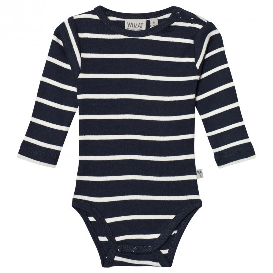 Wheat Baby Body Plain Long Sleeve Navy Body