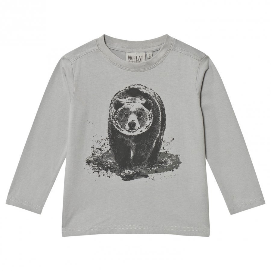 Wheat Bear Long Sleeve Tee Dusty Dove T-Paita