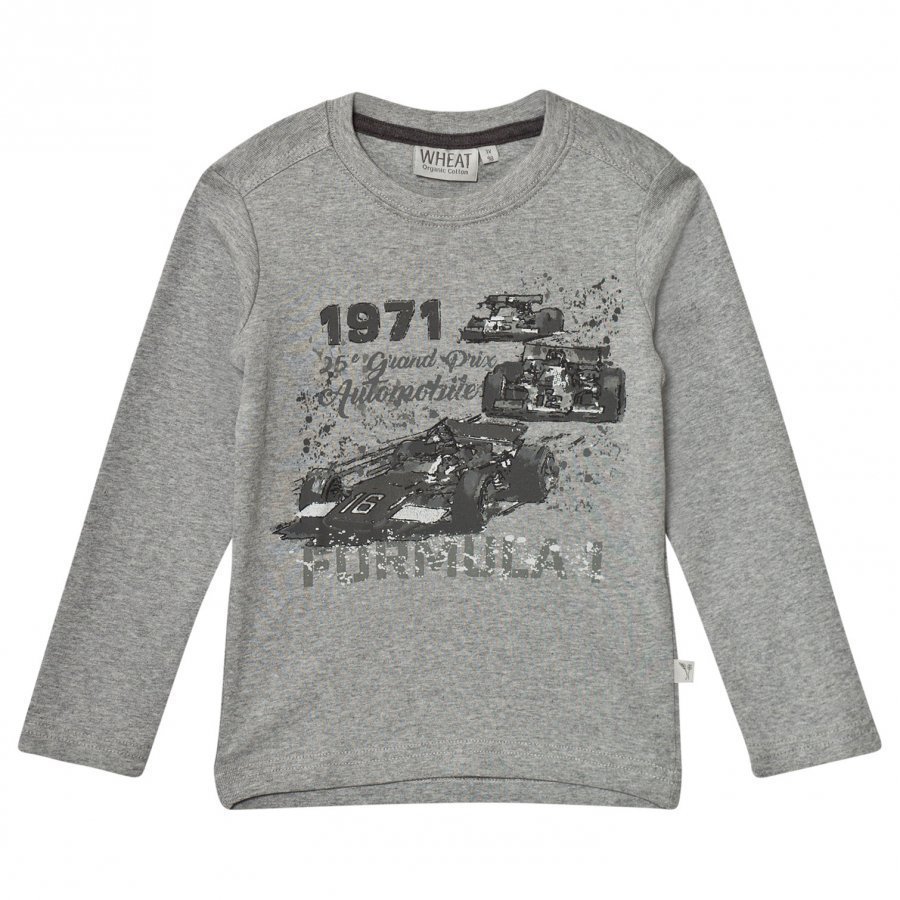 Wheat Formula 1 Long Sleeve Tee Melange Grey T-Paita