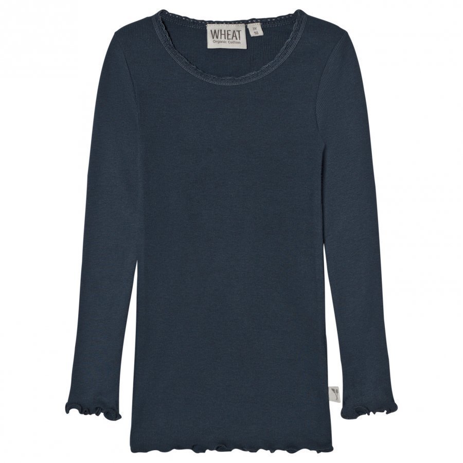 Wheat Rib T-Shirt Lace Midnight Navy T-Paita