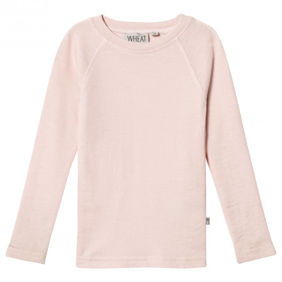 Wheat Wool T-Shirt Ls Pink T-Paita