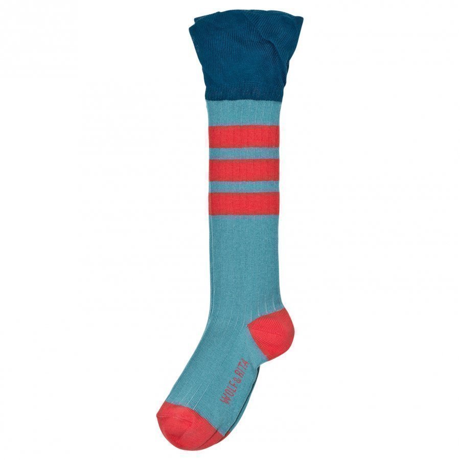 Wolf & Rita Frill Socks Blue Sukat