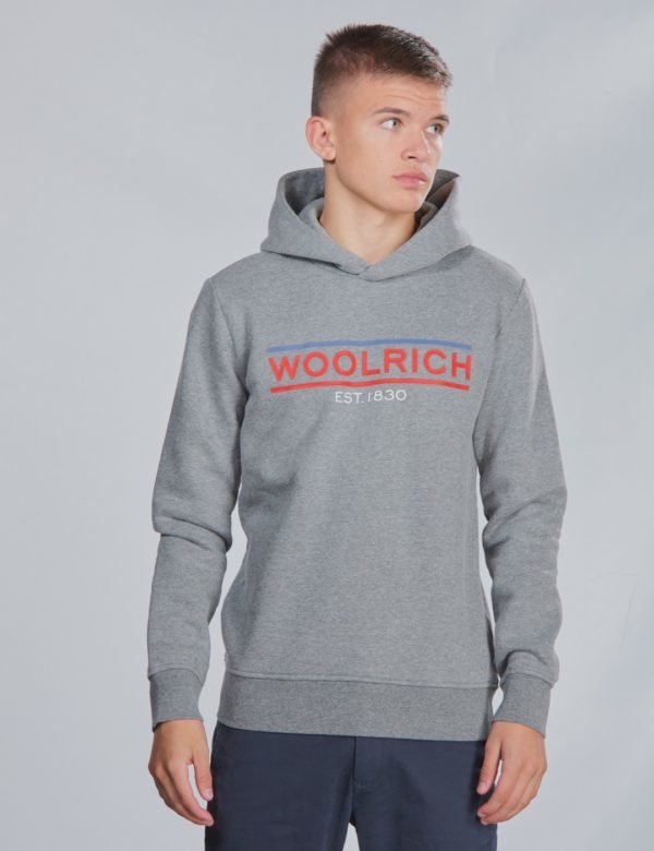 Woolrich Flag Hoodie Huppari Harmaa