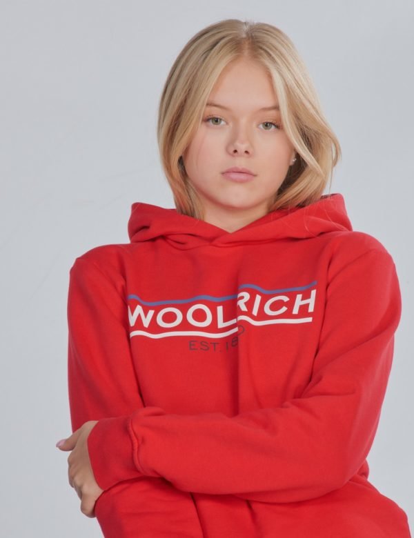 Woolrich Flag Hoodie Huppari Punainen