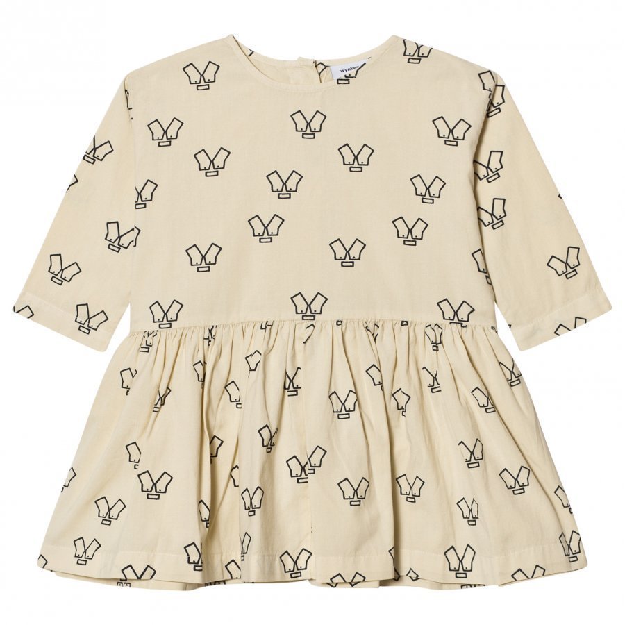 Wynken Beige Stone Monster Gather Dress Mekko