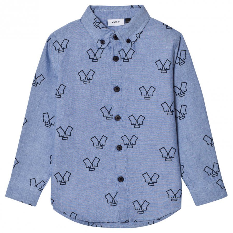 Wynken Chambray Monster Button-Down Shirt Kauluspaita