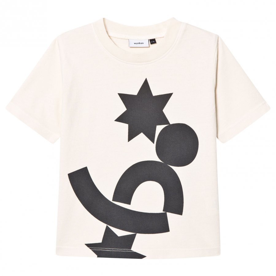 Wynken Ecru Black Shapes Print Tee T-Paita