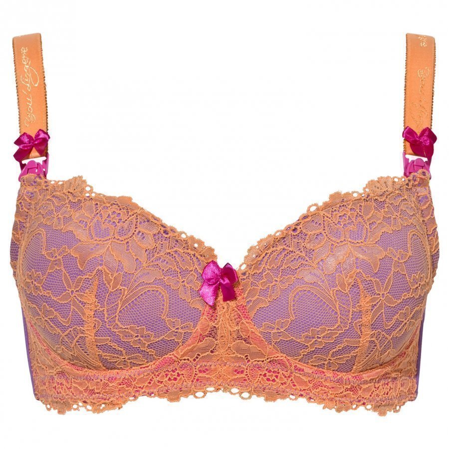 You! Lingerie Amber Plum Bra Orange/Purple Raskausajan Rintaliivit