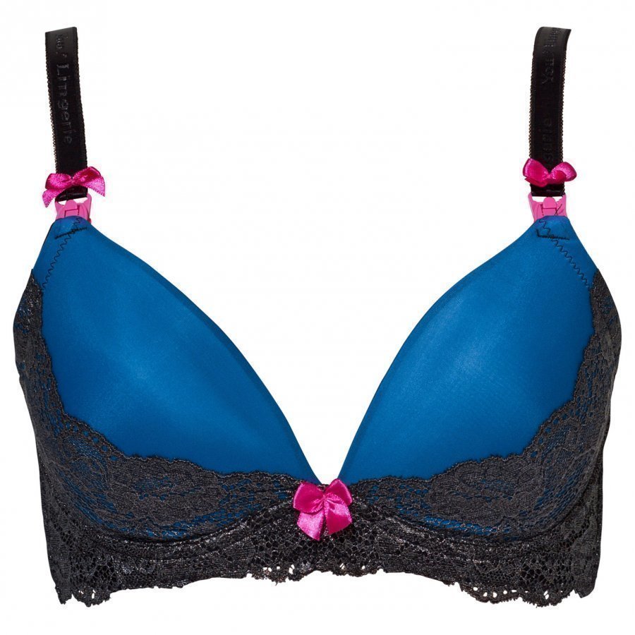 You! Lingerie Amelia Bra Mykonos Blue/Black Raskausajan Rintaliivit