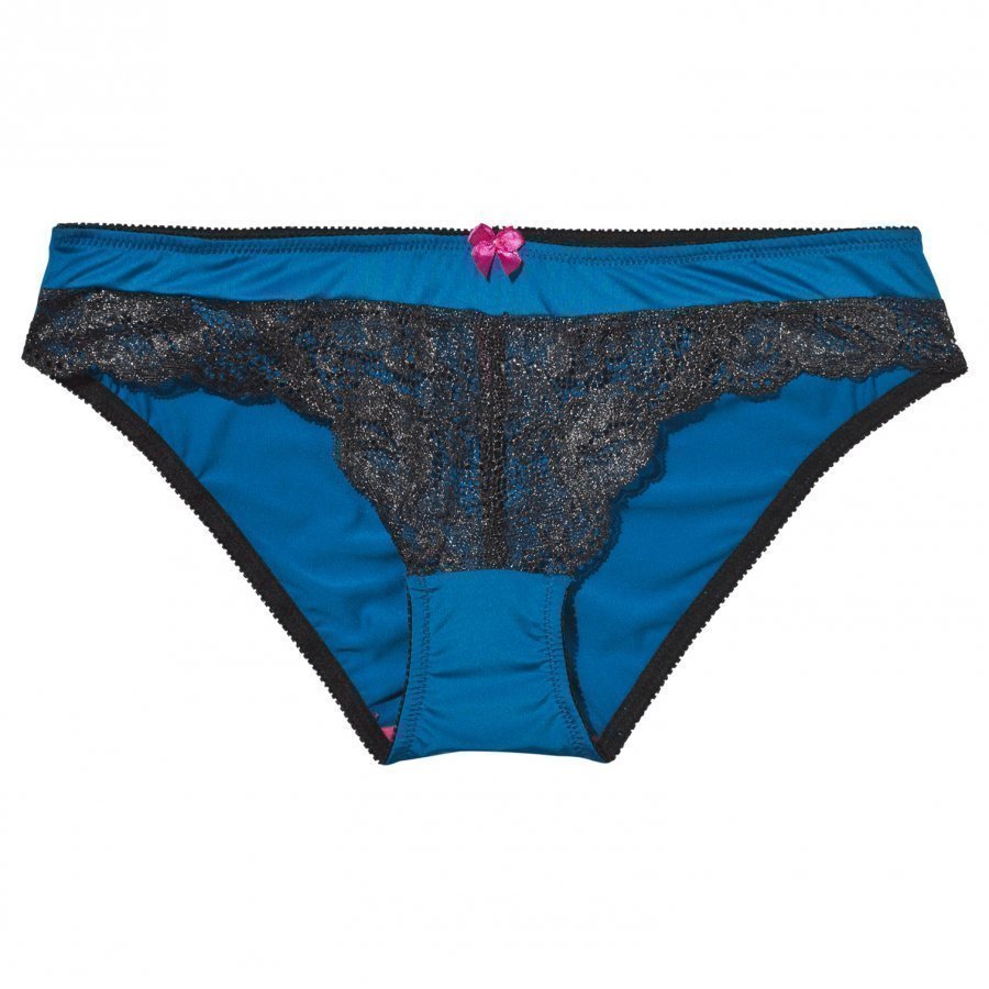 You! Lingerie Amelia Panty Mykonos Blue/Black Alushousut Äidille