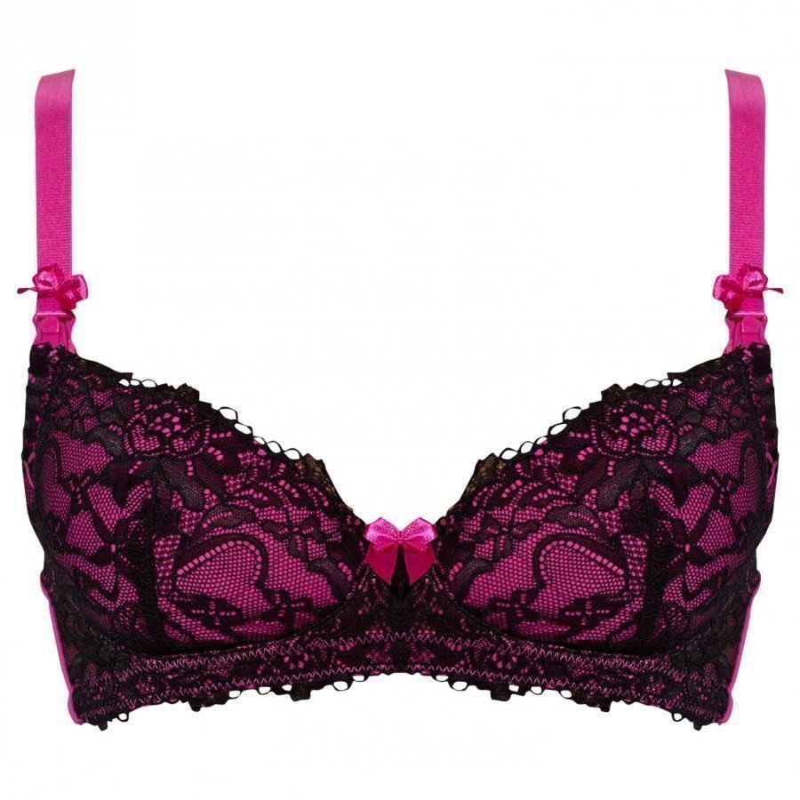 You! Lingerie Bella Cerise Bra Pink/Black Raskausajan Rintaliivit