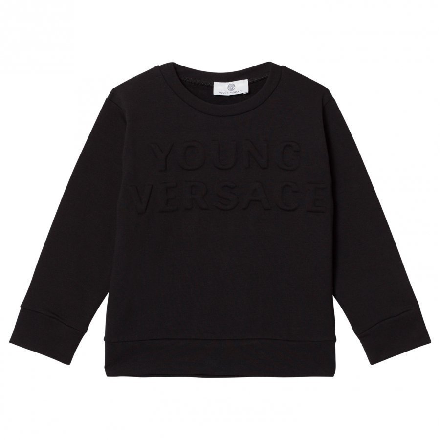 Young Versace Black Embossed Versace Sweatshirt Oloasun Paita