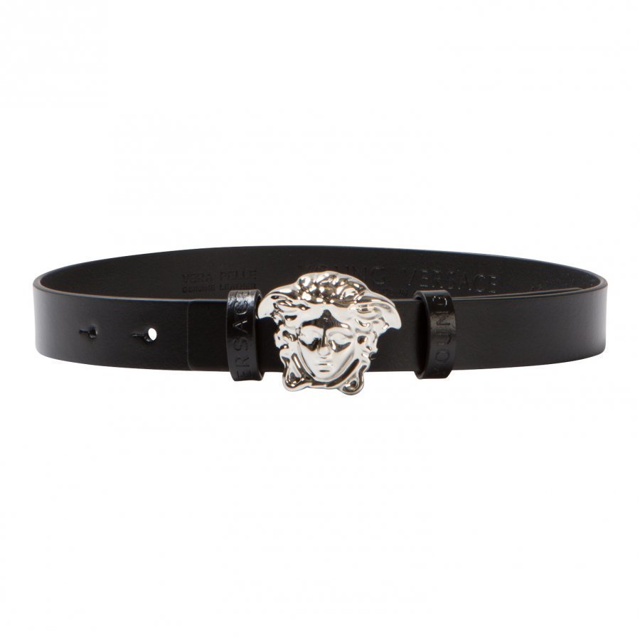 Young Versace Black Medusa Belt Nahkavyö