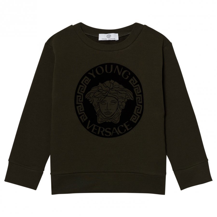 Young Versace Charcoal Black Medusa Sweatshirt Oloasun Paita