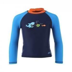 Zoggs Shark Fever Long Sleeve Top UV-uimapuku Sininen