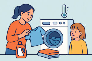 Lasten vaatteiden pesu – pesuaineet ja lämpötilat
